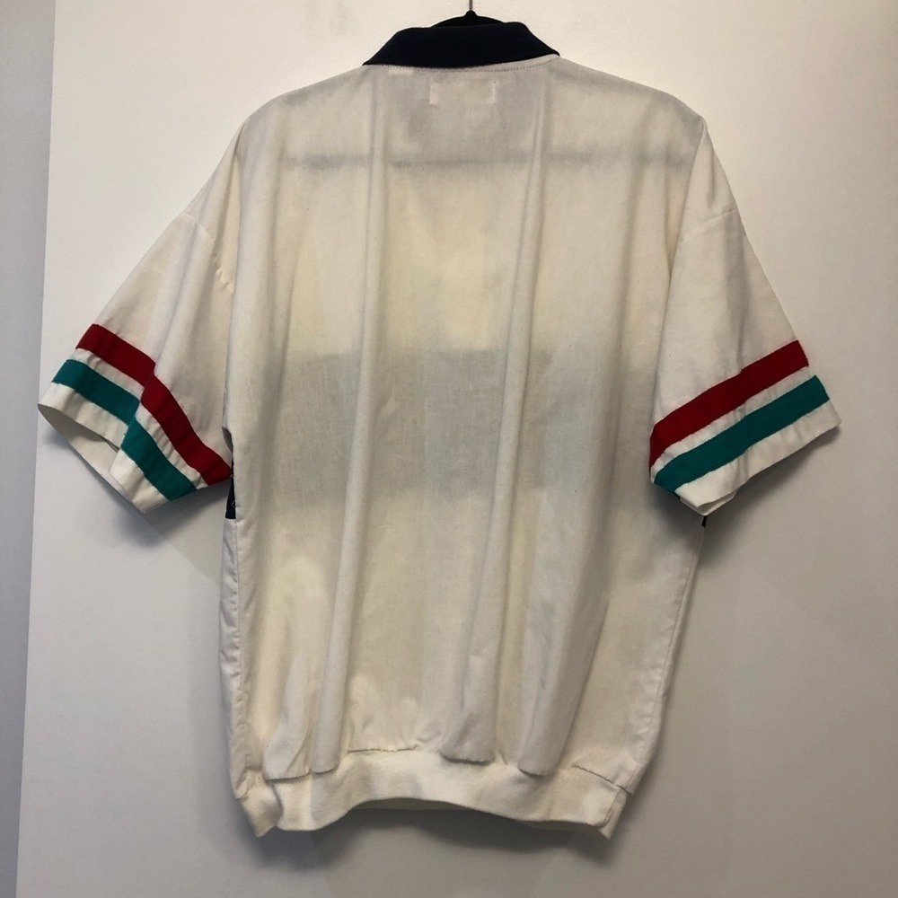Vintage Xceptions Marine Classics White & Blue Banded Polo Shirt - Picture 3 of 8